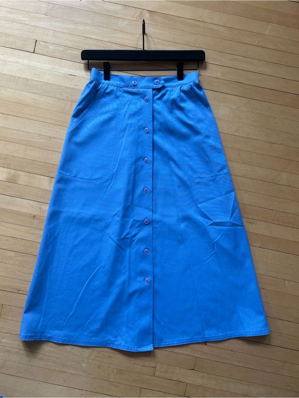 Vintage Union Made Koret Francisca Periwinkle Midi A-Line Skirt
